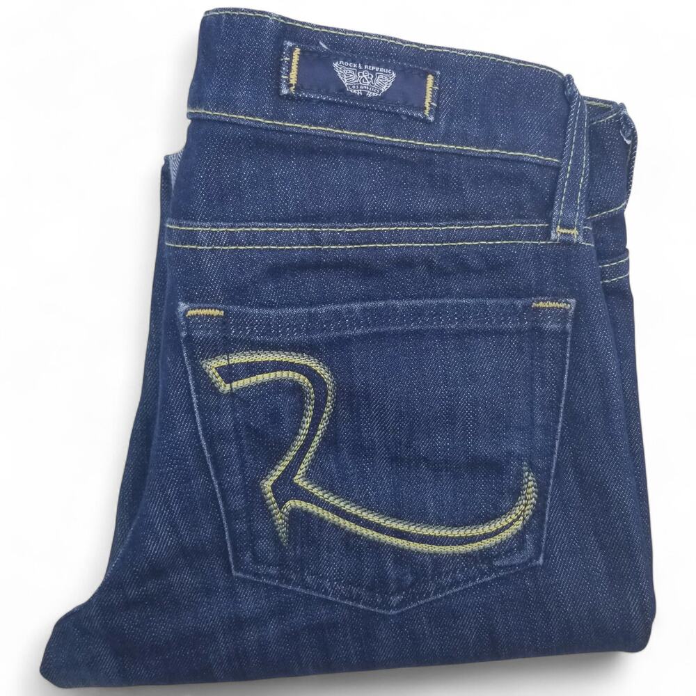 ROCK & REPUBLIC Berlin Skinny Low Rise Jeans Style BER0250 in GROVE - Size 24